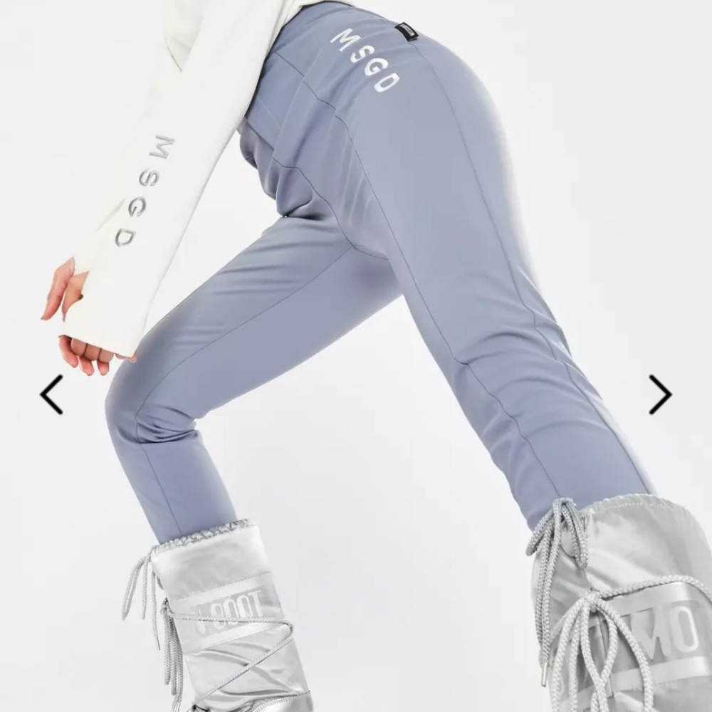 Gray MSGD Ski Leggings, Ski Pants